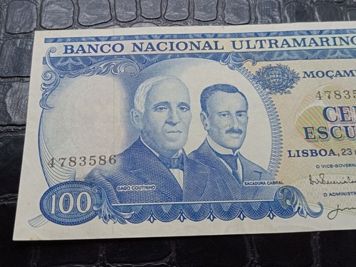 Banknote Mozambique 100 Cem Escudos 1972 - Picture 4 of 9