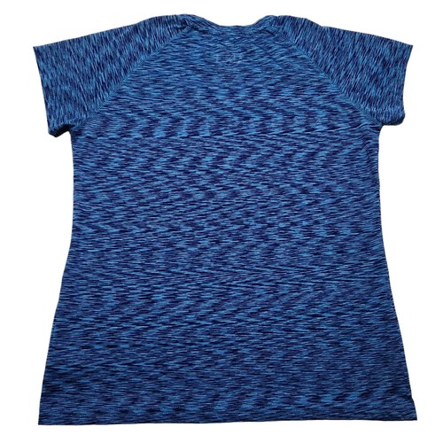 Camiseta Top Mujer Grande Azul Jaspeado Gimnasio Ejercicio Entrenamiento Ropa Activa - Imagen 3 de 6