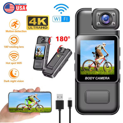 Mini Body Camera 4K Wifi Video Recorder Wearable Pocket IR Cam For Home Security