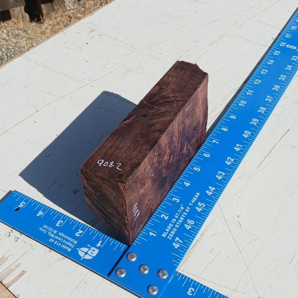 Honduran Rosewood Burl G1 1.75x4.125x6.875 Blank Wood for Woodworking ...