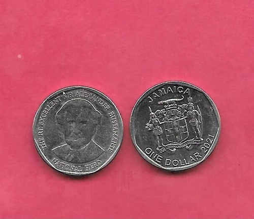 JAMAICA KM189 2021 UNC-UNCIRCULATED MINT NICE BU $1 DOLLAR COIN