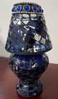 Mosaic Votive, Tealight Lamp 7.5”x4" Blue — photo 4