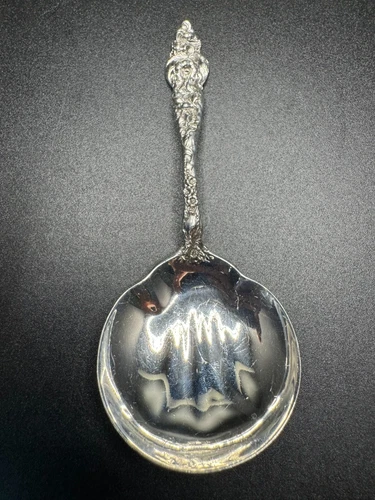 Les Six Fleurs by Reed and Barton Sterling Silver Nut Spoon Not Pierced 4 3/4"