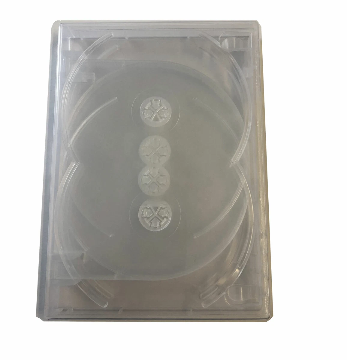 New 1 MegaDisc 25mm Clear DVD Replacement Storage Case Hold 10 Discs Flap Trays