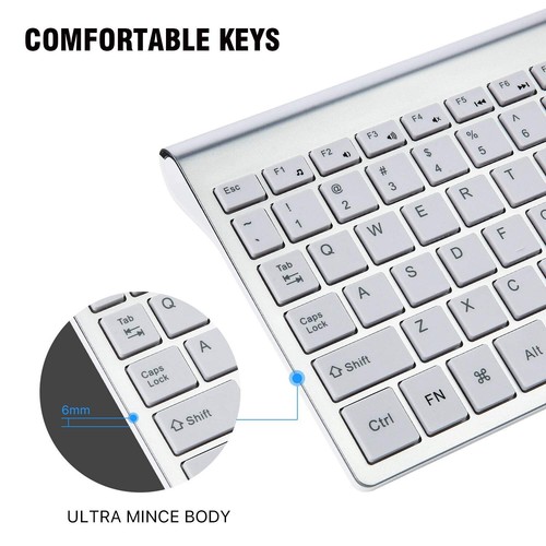 cimetech kabellose kabellose Tastatur- und Mauskombination, kompakte kabellose Tastatur in voller Größe... - Bild 3 von 7
