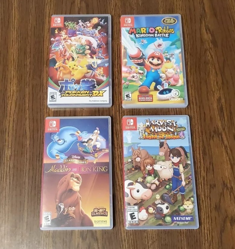 Pokken Tournament DX Mario Rabbids Harvest Moon Aladdin-Nintendo  Switch