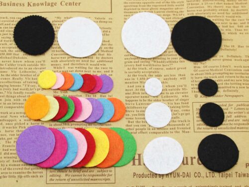 Craft DIY Felt Pads Round Fabric Pads White Patches Arts Craft 15-50mm Free Ship - Picture 10 of 14