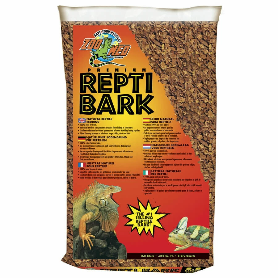Zoo Med Repti Bark 8.8L Reptile ReptiBark Substrate Vivarium