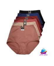 Women Full Coverage High Waist Tummy Control Microfiber Girdle Brief Panties