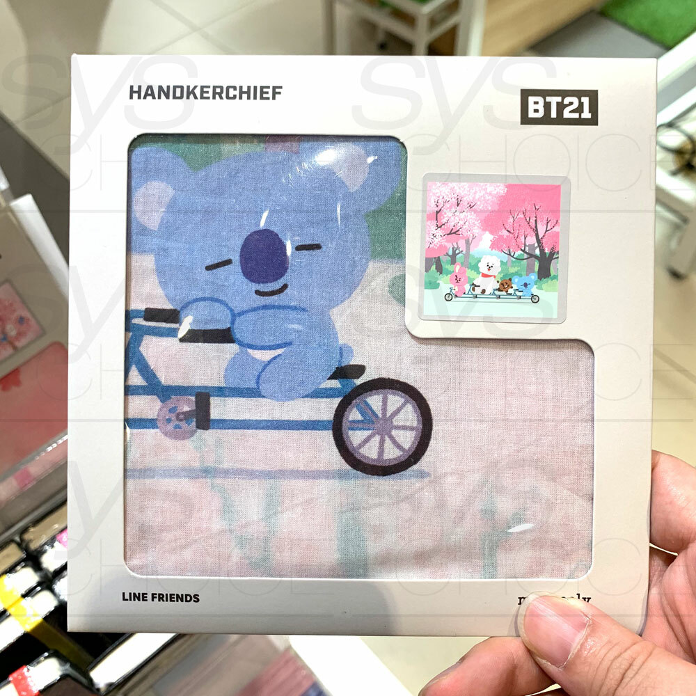 BTS BT21 Official Authentic Goods Handkerchief 16.5x16.5in