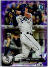 2017 Bowman Chrome Purple Refractor /250 Ryan Schimpf #74 San Diego Padres