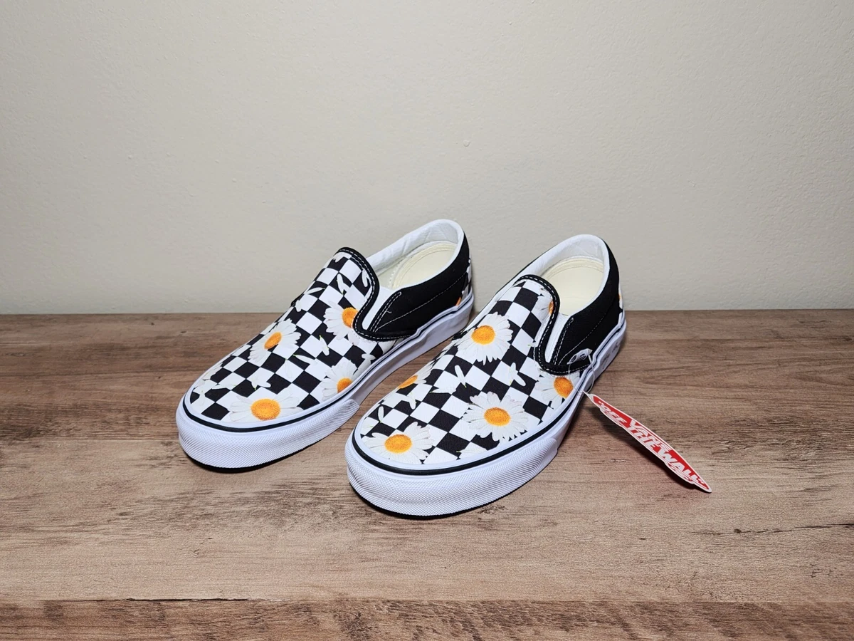 Vans slip shop on checker floral