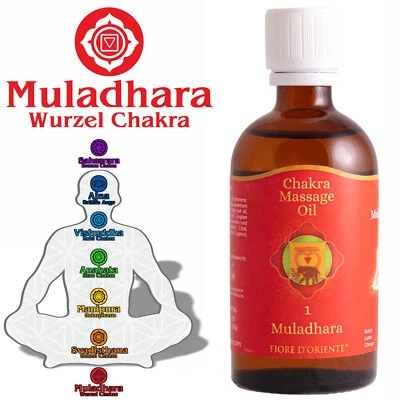 FIORE D´ORIENTE SRIS Muladhara Wurzelchakra Massage Öl 100ml Ayurveda Wurzel Chakra Berk