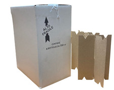 Scatola in cartone PER 6 BOTTIGLIE VINO VETRO BORDOLESI da 750 ml bordolese