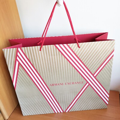 ARMANI Exchange Einkaufstasche Papiertüte Shopper Geschenktüte Einkauf groß
