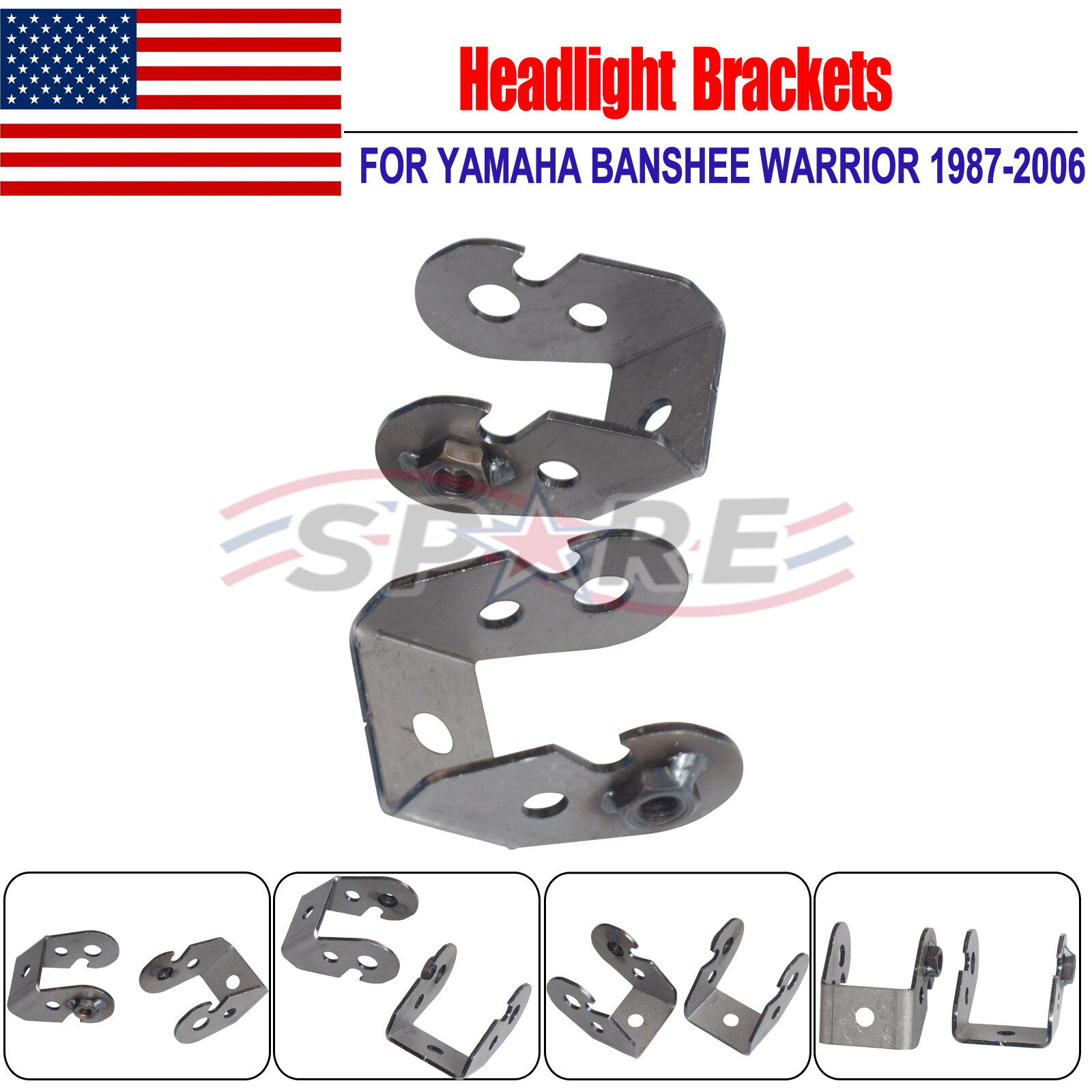 2 pcs Headlight Mounting Brackets Mounts For 19872006 Yamaha Banshee