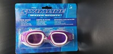 Swimline 9318 Recreational Swim Goggle Blue w/ White skirt Youth/Kids Age 7
