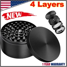 3 inches LARGE Portable Zinc Alloy Grinder Herb & Spice Tobacco Grinder 4 Layer
