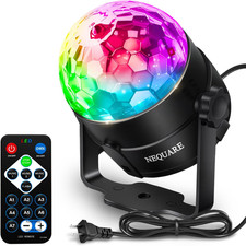 Disco Ball DJ Party Lights Sound Activated with Remote Control Strobe Lamp 7 Mod