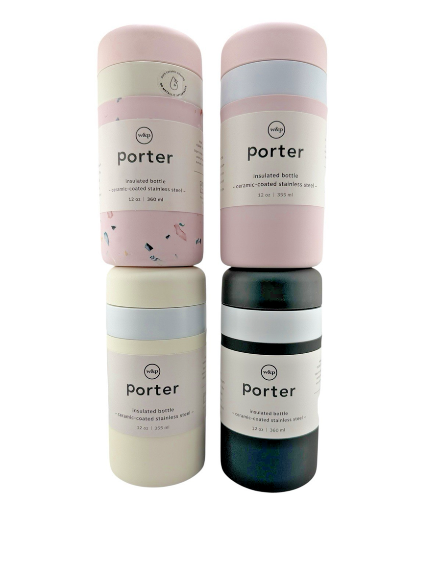 W&P Porter 12 oz Insulated Bottle Ceramic Coating Leakproof Wide