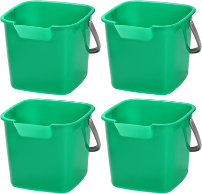 4 Pack Sanitizing Buckets, 3 Quart Small Cleaning Buckets, Square Detergent Pail
