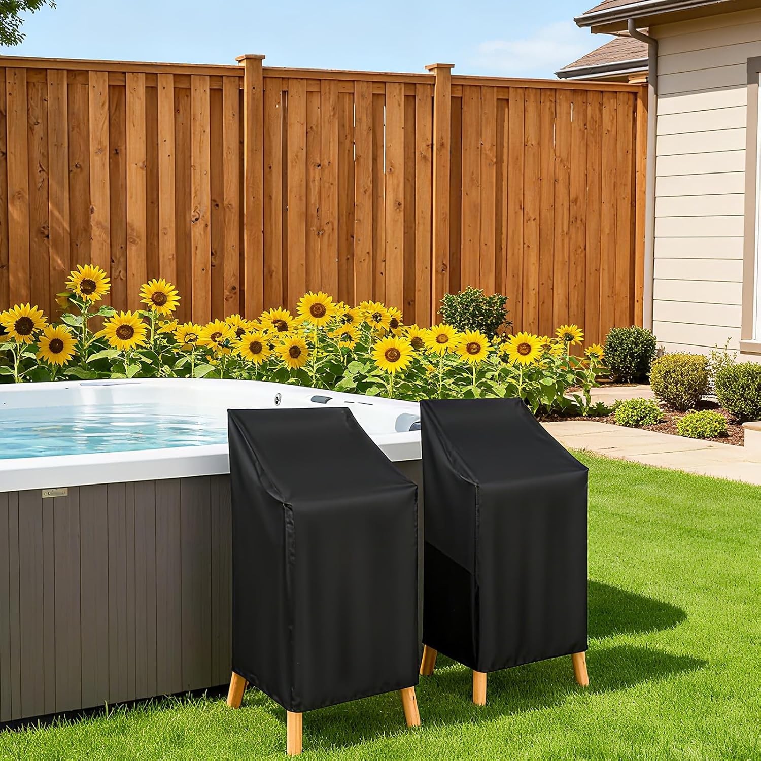 SHENLIU Chair Covers for Outdoor Waterproof 2 Pack, Lawn Heavy... 