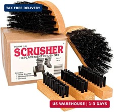 Scrusher Deluxe Boot Cleaner Replacement Brush Set - Five Pieces Boot Brush Kit