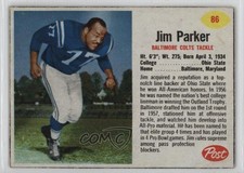 1962 Post Jim Parker #86 HOF 1p38