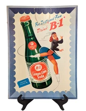 Rare Vintage "Zest and Fun, Drink B-1" 20x15" Cardstock Hanging Advertising Sign