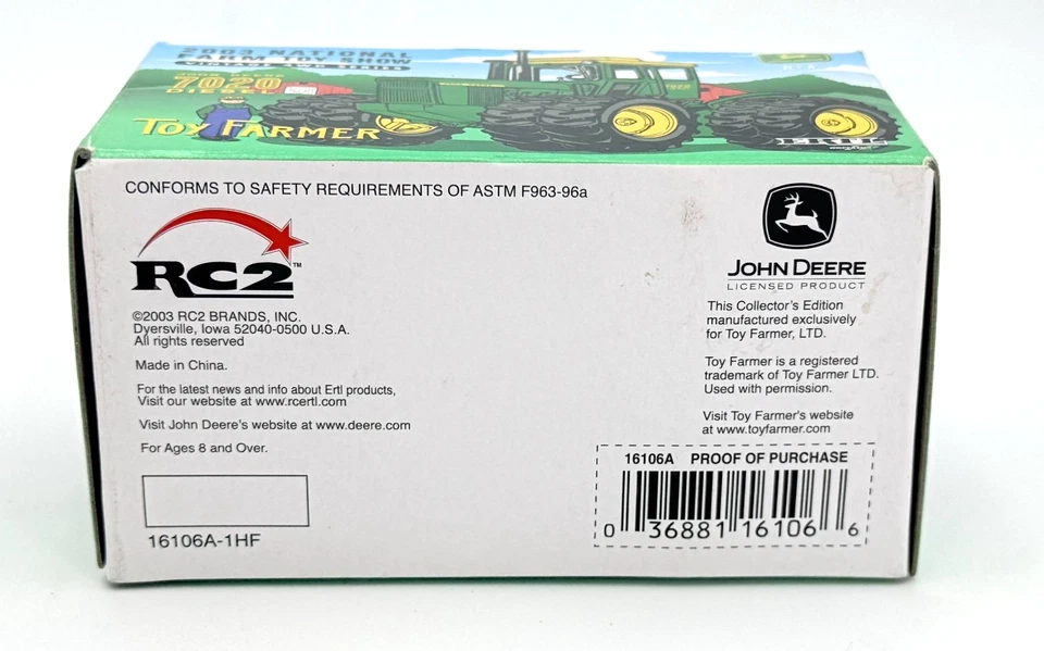 ERTL - 2003 Toy Farmer Toy Show - John Deere 7020 Diesel - 1:64 Scale - Image 3 of 4