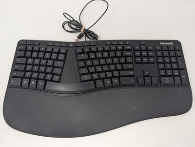Microsoft Ergonomic Keyboard Model 1878 Wired USB Tested Working