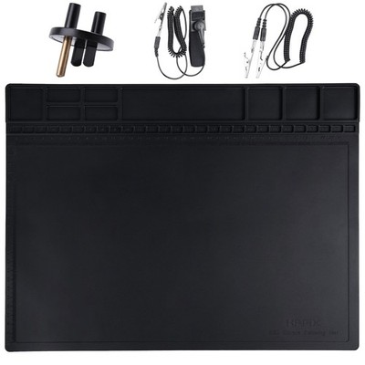 Premium Heat Resistant 932°F Anti Static Mat, ESD Mat with Grounding Wire, Gr...