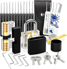 Brass Door Knocker 37 Pick Waterproof with Stainless Steel Keys Long Lock Set Ki