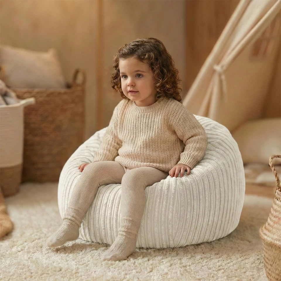 Jumbo Corduroy Kids Beanbag | Toddler Bean Bag | 67 (W) cm x 48 (H) cm - Image 1 of 1