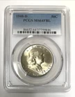 1948-D Franklin Silver 1/2, 50c, Half Dollar PCGS MS64