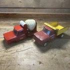 Vintage 1960s Made In USA Tonka Jeep Red Yellow Dump Truck And Mixer Parts Lot