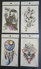 4 Sheets Premium Quality Middle Half Arm Temporary Tattoos For Men  Women 11