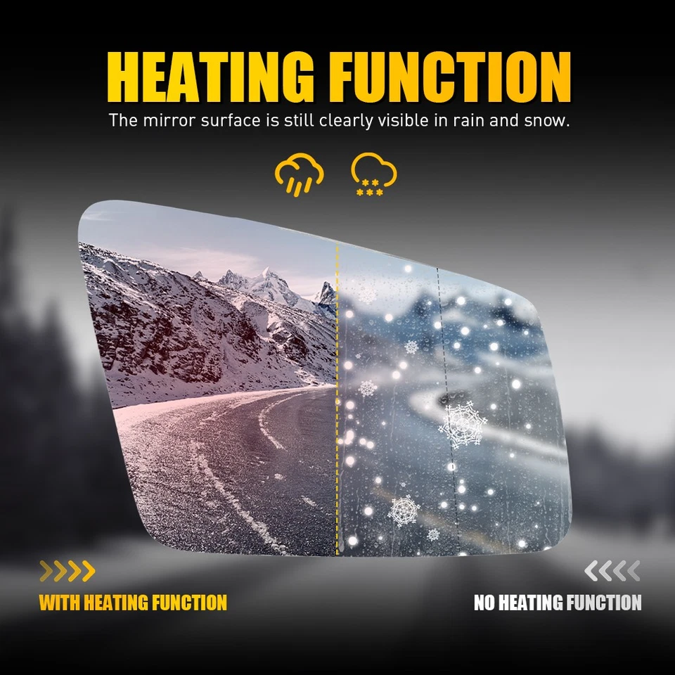 Espejos retrovisores térmicos delanteros derechos de vidrio de repuesto para Mercedes-Benz S63 S350 S550 EE. UU. Foto 3 de 4