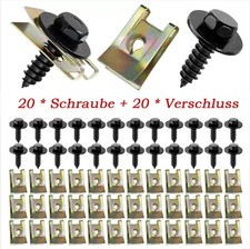 40x U Mutter Sechskant Schrauben Radlauf Unte...