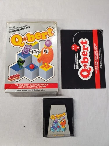 Qbert Q*bert (Atari 2600, 1983) - Complete In Box CIB Tested (C028)