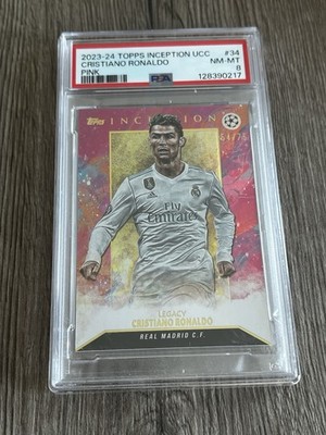 2023-24 Topps Inception Cristiano Ronaldo Real Madrid Pink /75 PSA 8