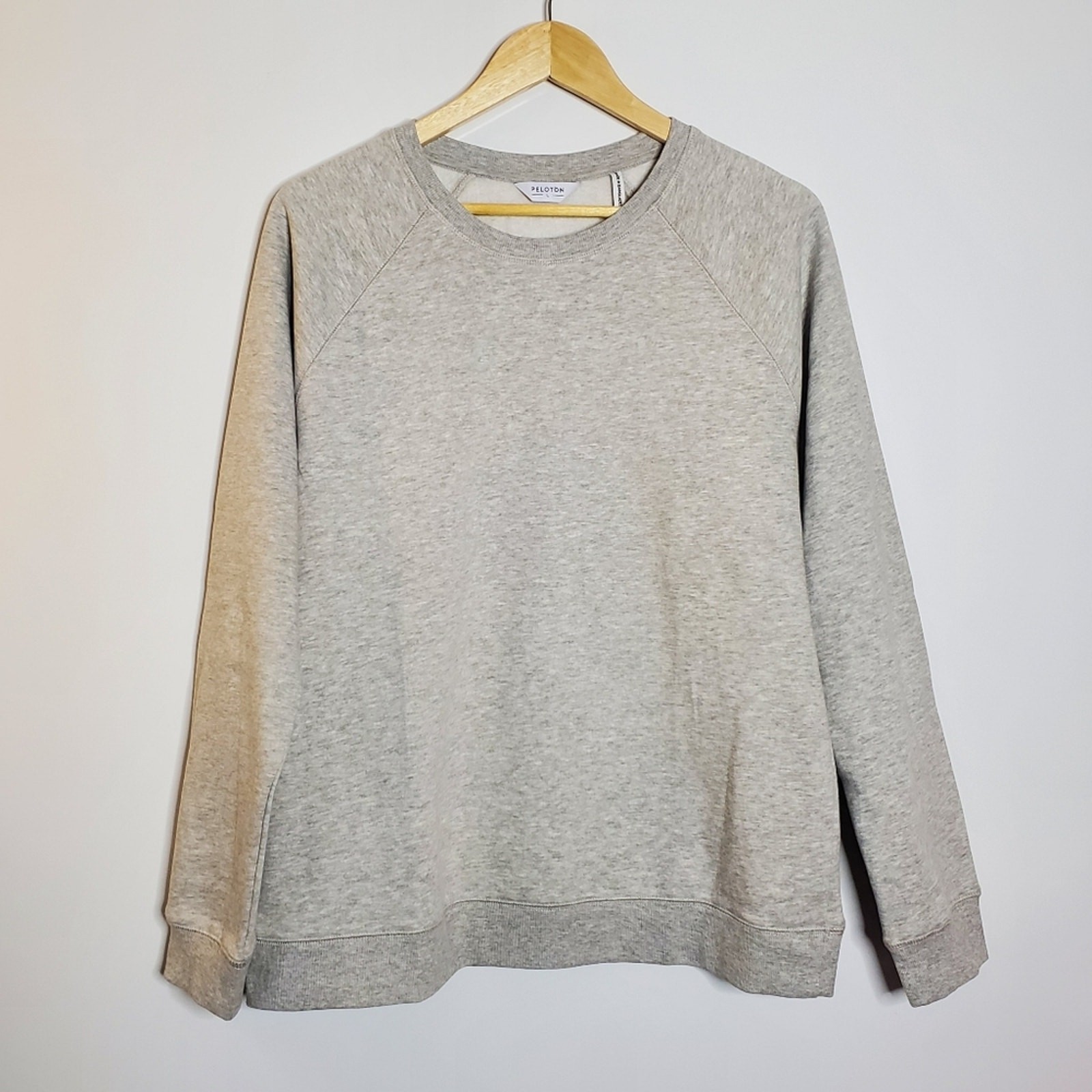 Peloton light Grey plain basic pull over sweatshi… - image 1