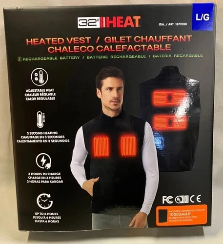 32 Degrees Rechargeable Adjustable Heated Vest, 1000MAH Battery Pack Included, L video thumbnail