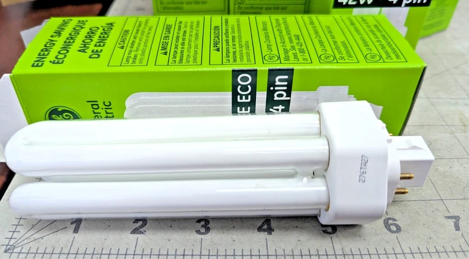 10 Pack GE 97633 F42TBX/827/A/ECO 42W T4 Triple Tube CFL 4pin GX24q-4 2700k [Z2B - Image 3 of 4