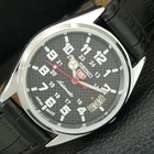 JAPAN VINTAGE REFURBISHED SEIKO 5 AUTOMATIC MENS BLACK DIAL WATCH a443753-1