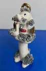 Spaghetti Dog ANGEL WINGS Poodle Porcelain Figurine Playing Clarinet