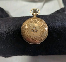 Waltham Pocket Watch Vintage Ladies 14K Gold AS-IS