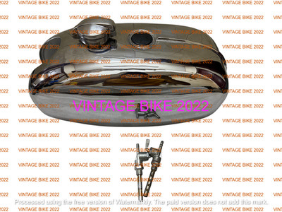 Bsa B25 B50 Tr25 1971-73 D355 1 Gallon Chrome Steel Petrol Fuel Tank /FIT FOR