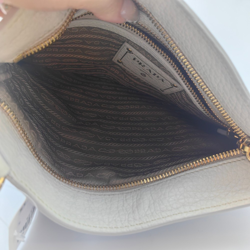 Prada Canvas patchwork shoulder crossbody bag blu… - image 5