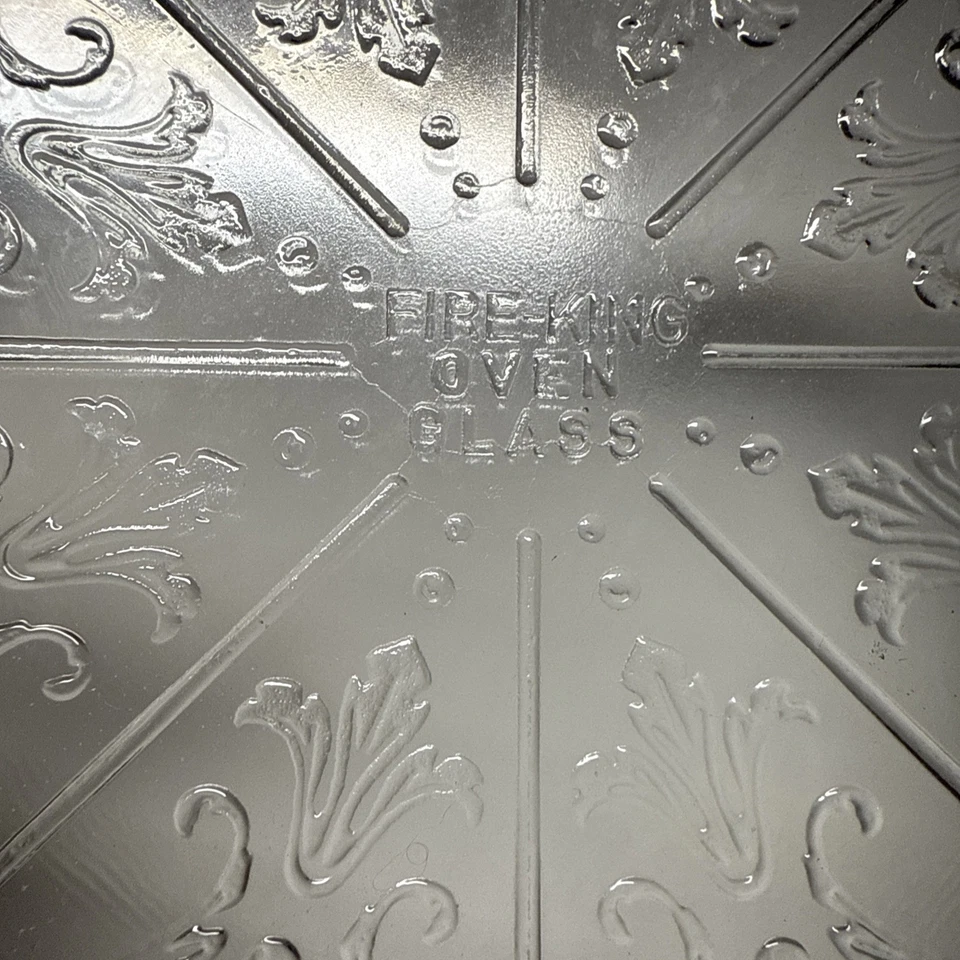 Fire King Oven Glass Serving Trivet Hot Plate Philbe Sapphire Blue Vintage 1940s - Image 3 of 4